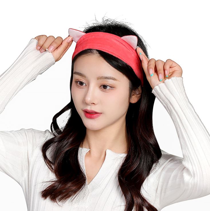 Băng đô rửa mặt, băng đô cài tóc tai mèo siêu hot b1