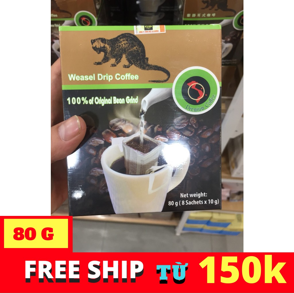 Cà phê chồn túi lọc hộp 80g