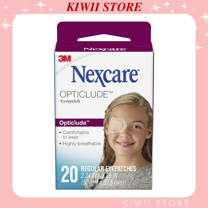 Hộp băng dán mắt nhược thị, bịt mắt nhược thị nexcare 1539 cho trẻ trên 5 tuổi