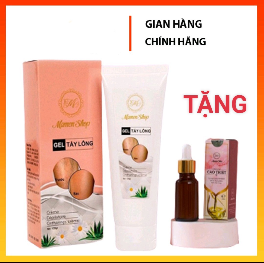 Kem Tẩy Lông Mamen Shop + Tặng Kèm Serum Triệt Lông - triệt lông vĩnh viễn vùng nách, tay, chân, ria mép không đau rát