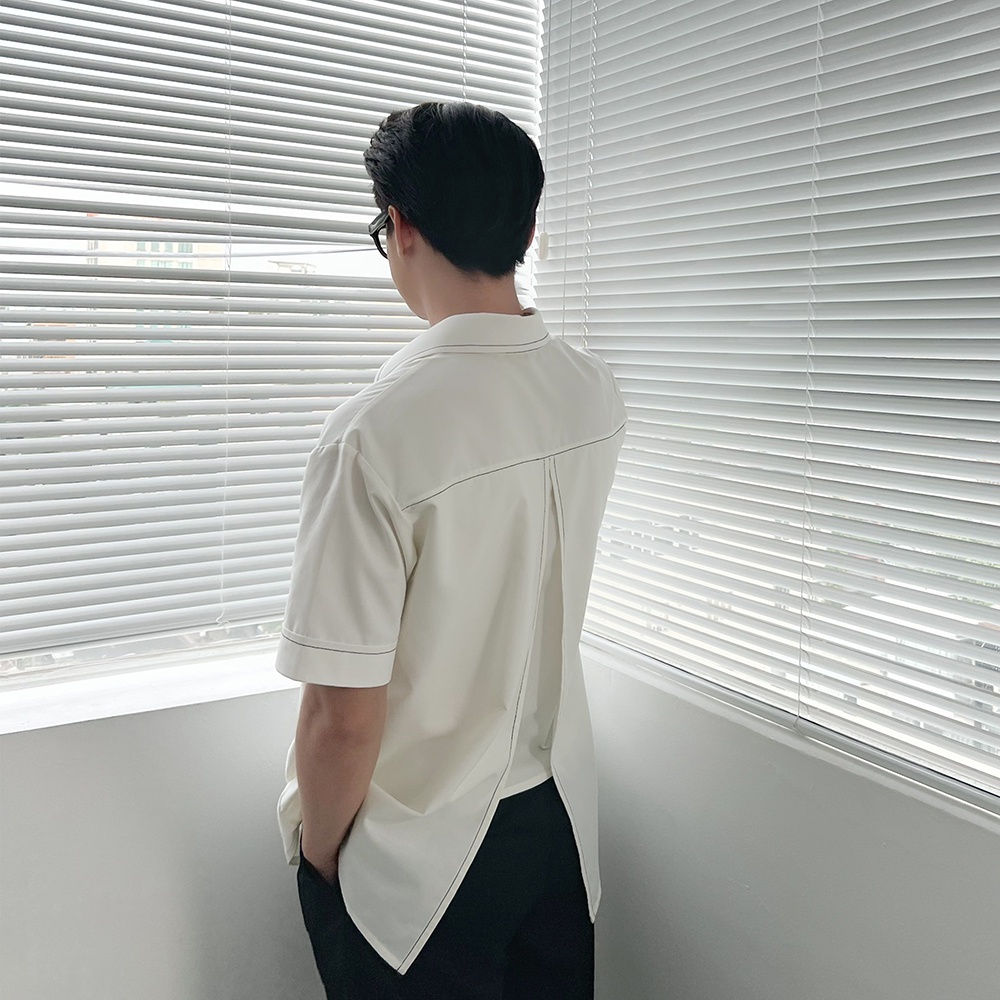 Áo sơ mi ngắn tay xẻ tà Windy Shirt New Normal