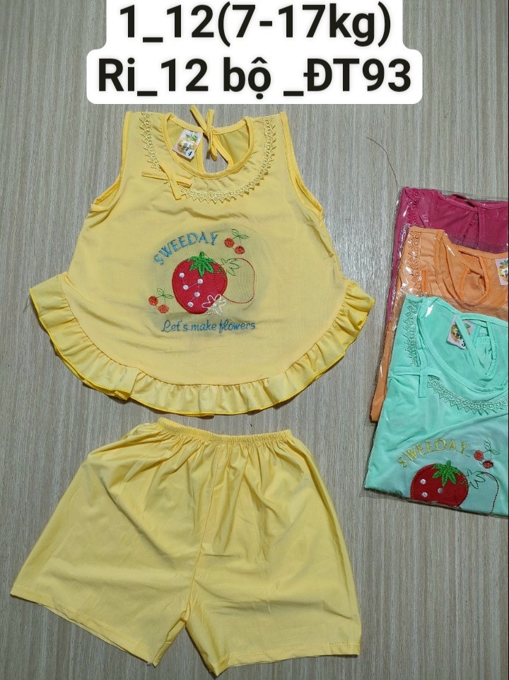 Combo 4 bộ đồ thun lạnh cho bé ,gái 5-27kg
