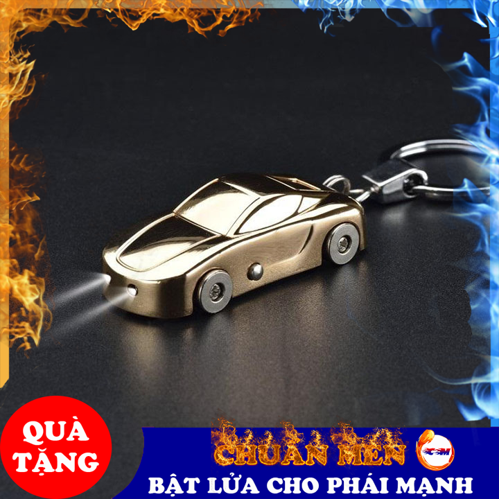 Bật lửa điện hồng ngoại kiêm móc khoá hình chiếc xe ô tô chất liệu kim loại độc lạ - GD0202