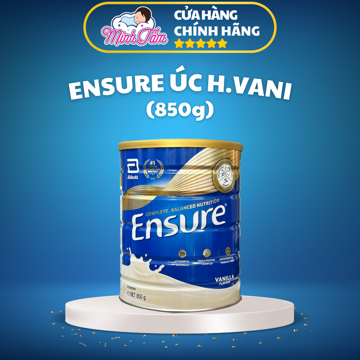 Sữa bột Ensure Hương Vani - Nhập khẩu từ Úc