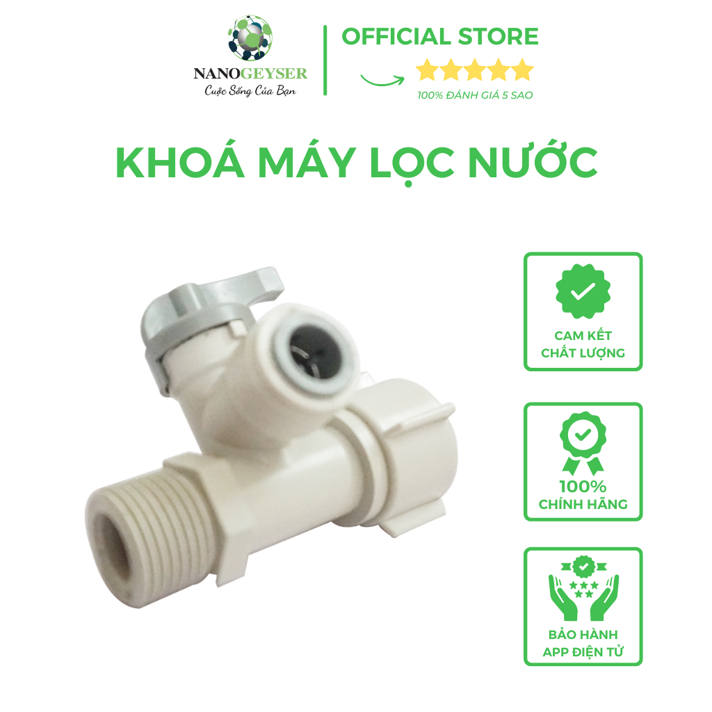Khẩu khoá chia nước máy lọc nước Nano Geyser, Dây to D10, bộ chia nước máy lọc nước, khẩu khoá giao màu ngẫu nhiên
