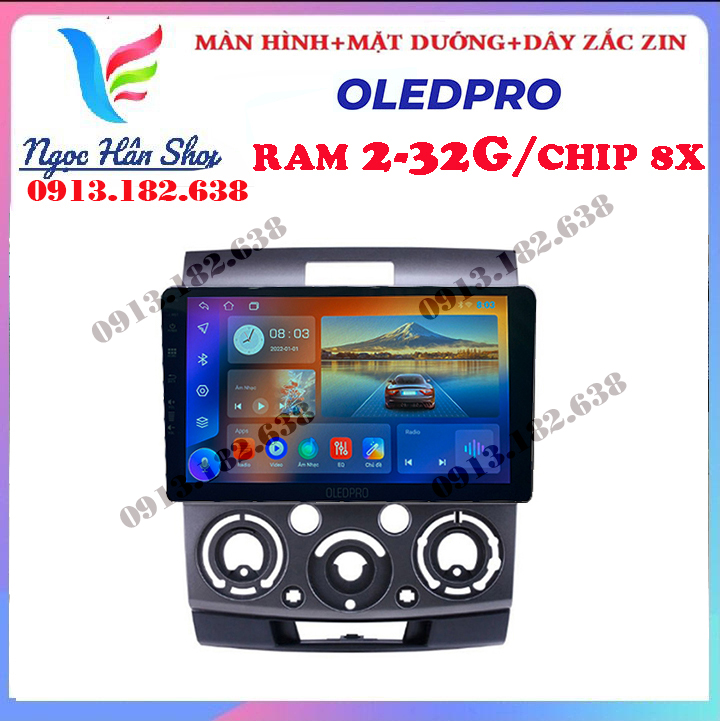 [Hỗ trợ lắp đặt Hà Nội] Bộ màn hình OLEDPRO WIFI cho xe FORD EVEREST, RAM 1G ROM 16G, kính cường lực 2.5D, với công nghệ hiện đại android 9.1, xem phim, nghe nhạc