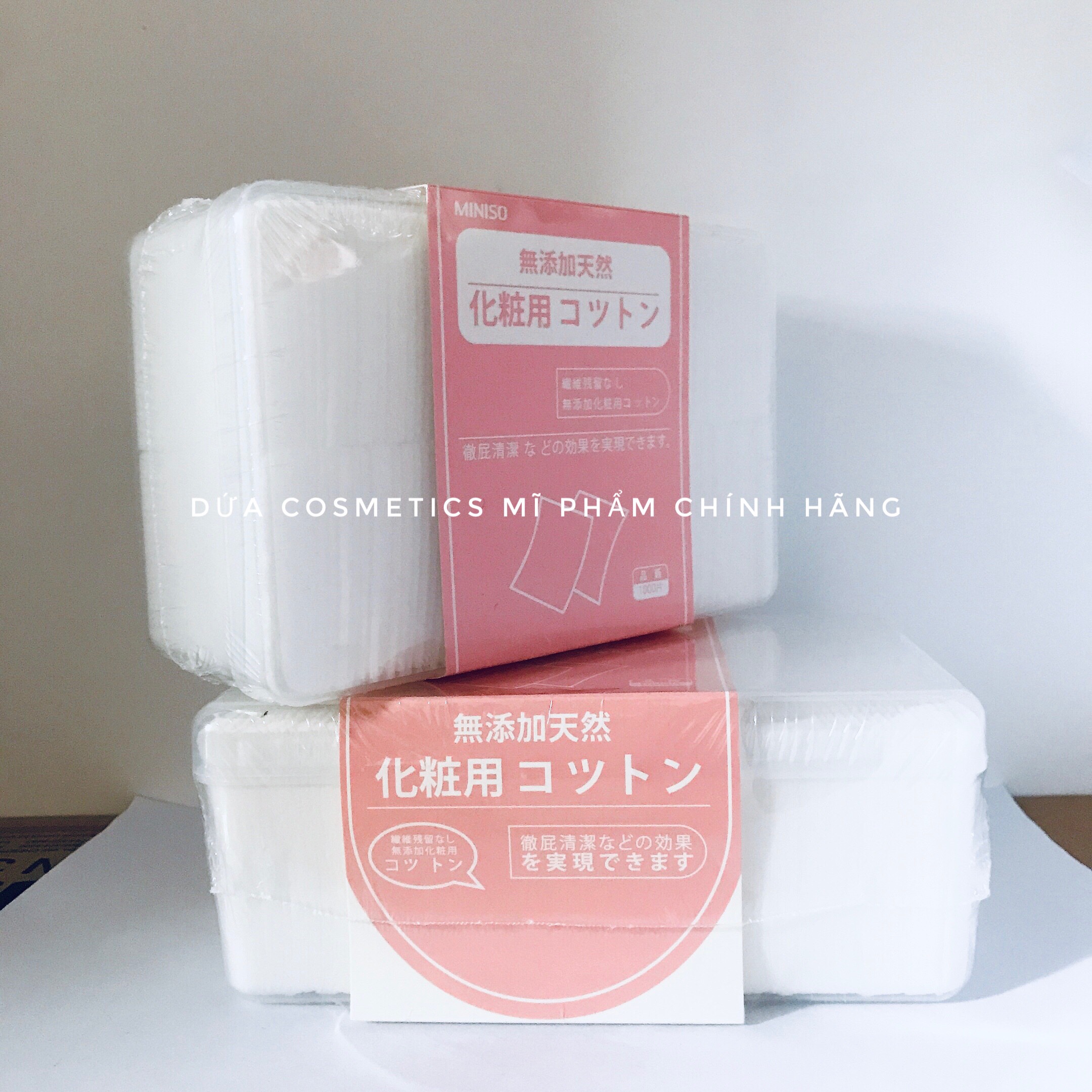 Bông tẩy trang miniso hộp 1000 miếng mỏng