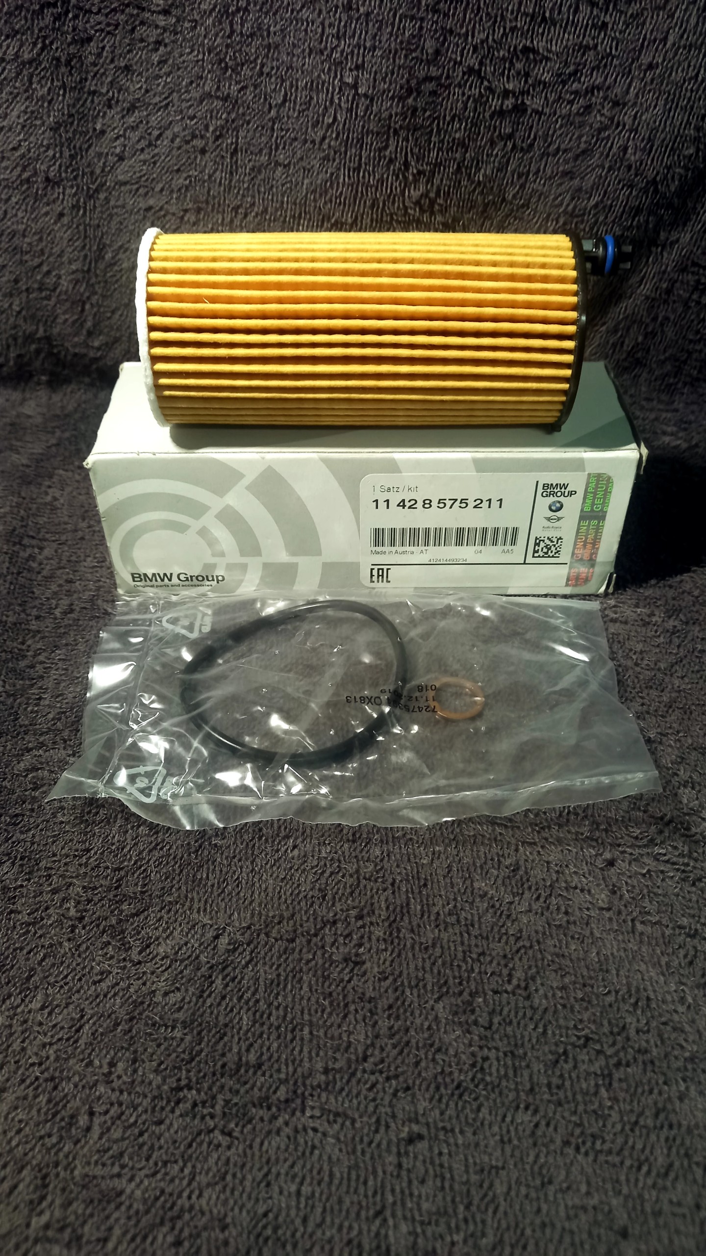 Lọc nhớt bmw cho động cơ b48 11428575211 320i, 420i lci, 118i, 730 ..