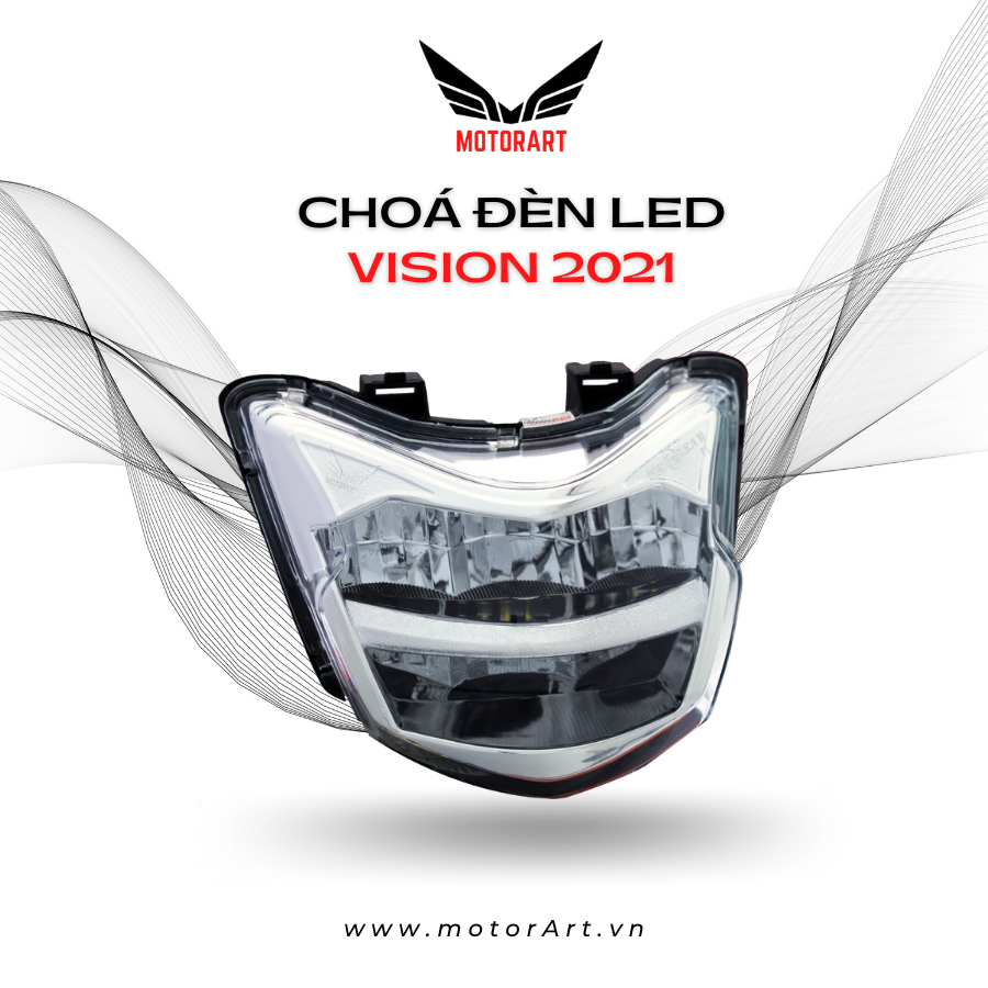 Chóa pha led 2 tầng vision 2021 chính hãng, chóa đèn vision, đèn pha led vision 2021, chóa led vision 2021 2022