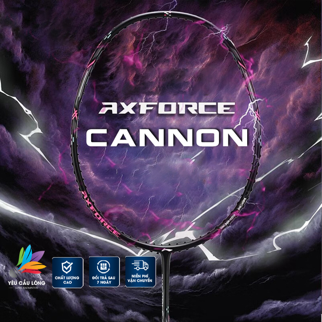 Vợt Cầu Lông Lining Axforce Cannon Căng Sẵn Dây Trợ Lực 11kg - Max 12,5kg (Tặng Kèm Vòng Tay, Túi Đựng, Quấn Cán Vải, Quấn Cán Cao Su)