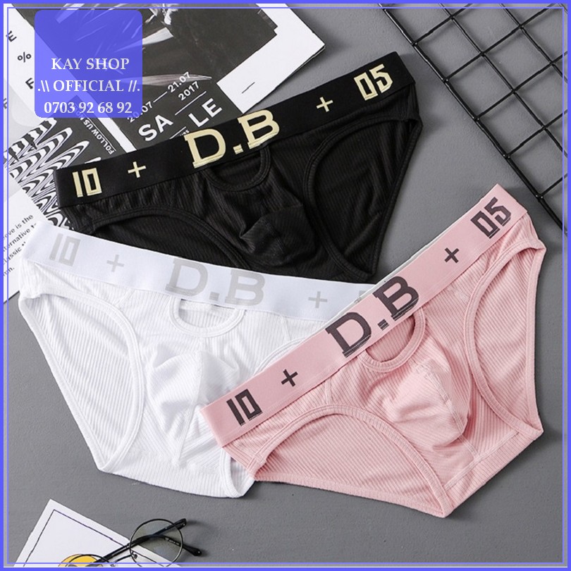 Quần lót nam tam giác db cao cấp thun cotton sang trọng tôn mông co dãn căng tròn