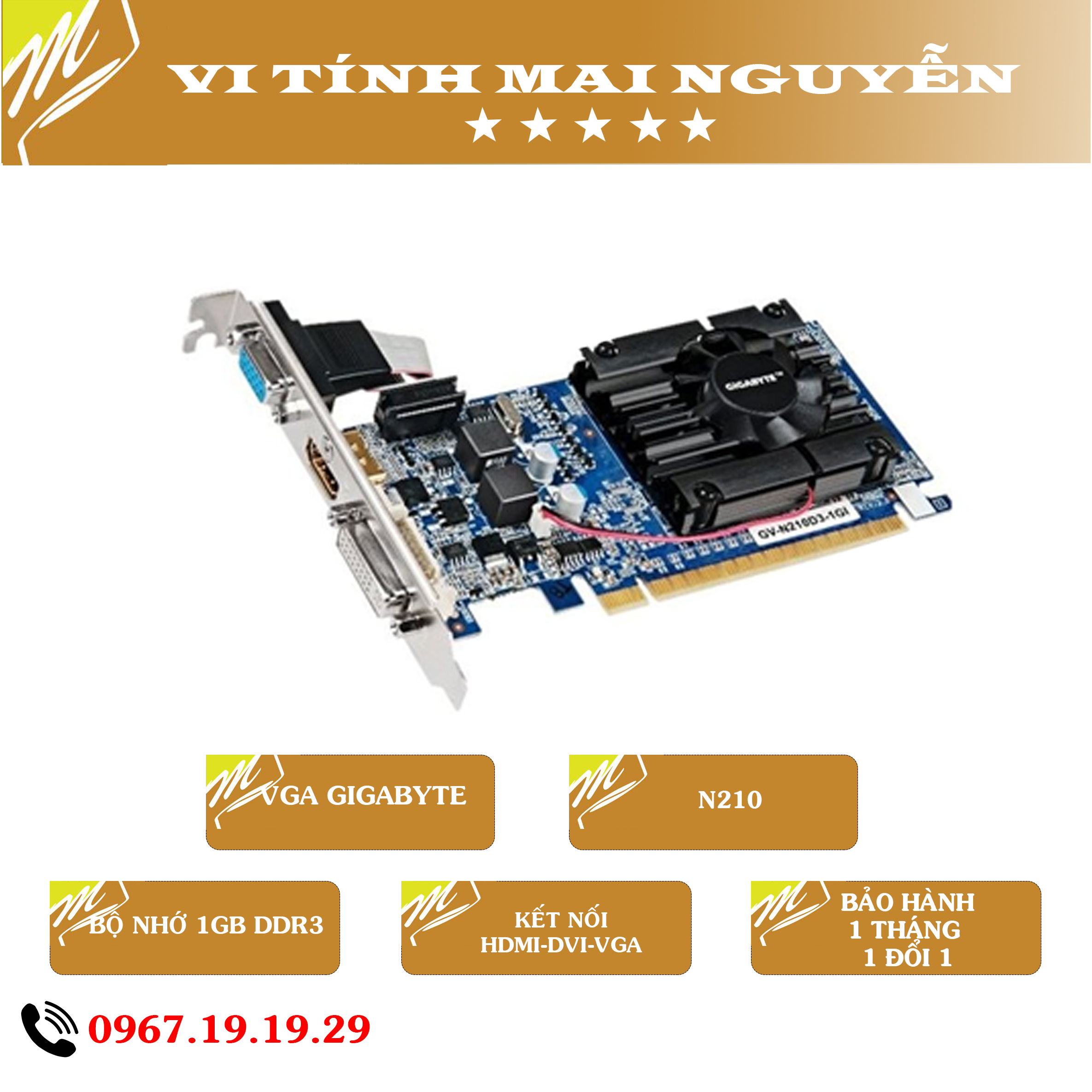 Card màn hình n210-1g gigabyte, asus. hàng đã sử dụng, bh 1 tháng.