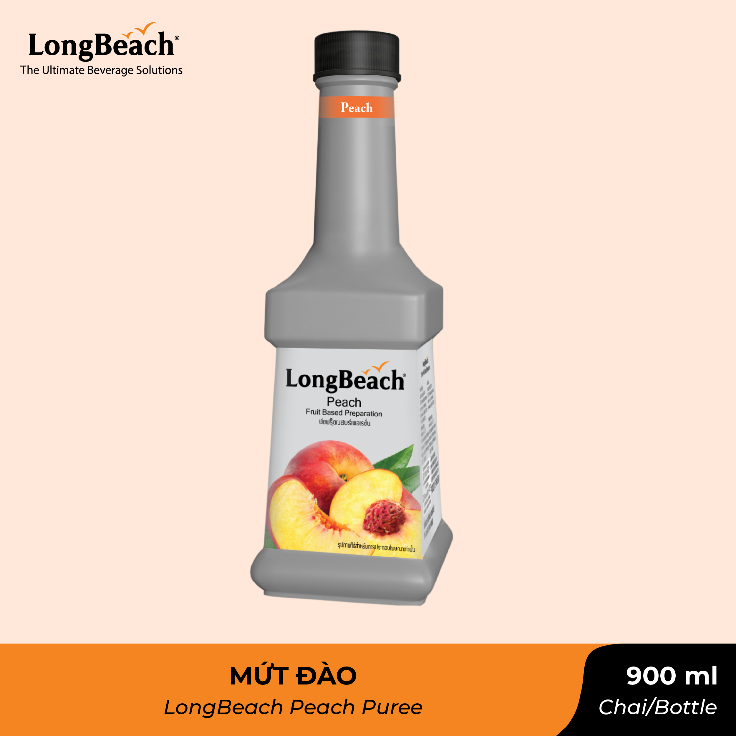 Mứt đào longbeach 900ml