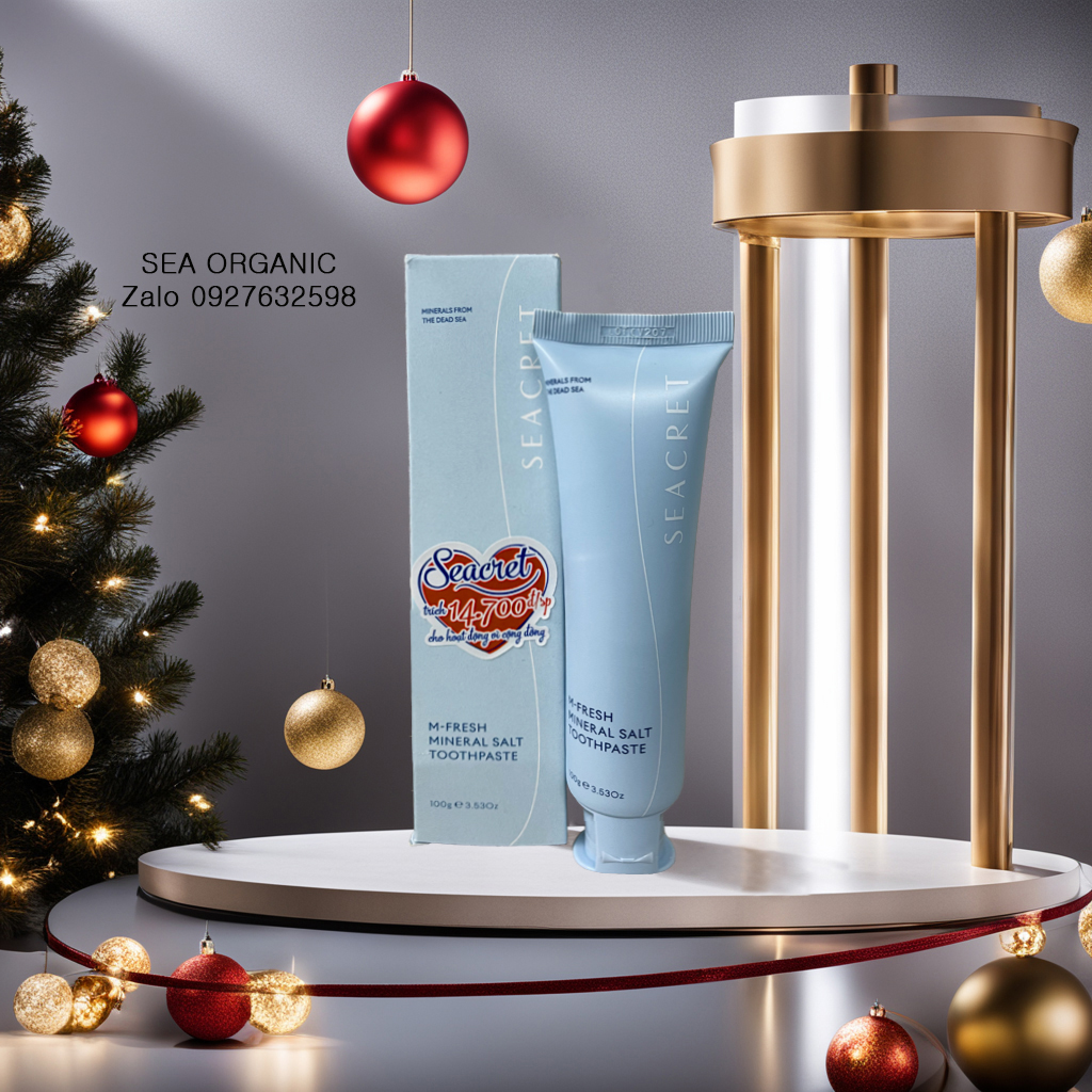 KEM ĐÁNH RĂNG MUỐI KHOÁN BIỂN CHẾT GIẢM SƯNG VIÊM NHIỆT MIỆNG SEACRET M-FRESH MINERAL SALT TOOTHPASTE