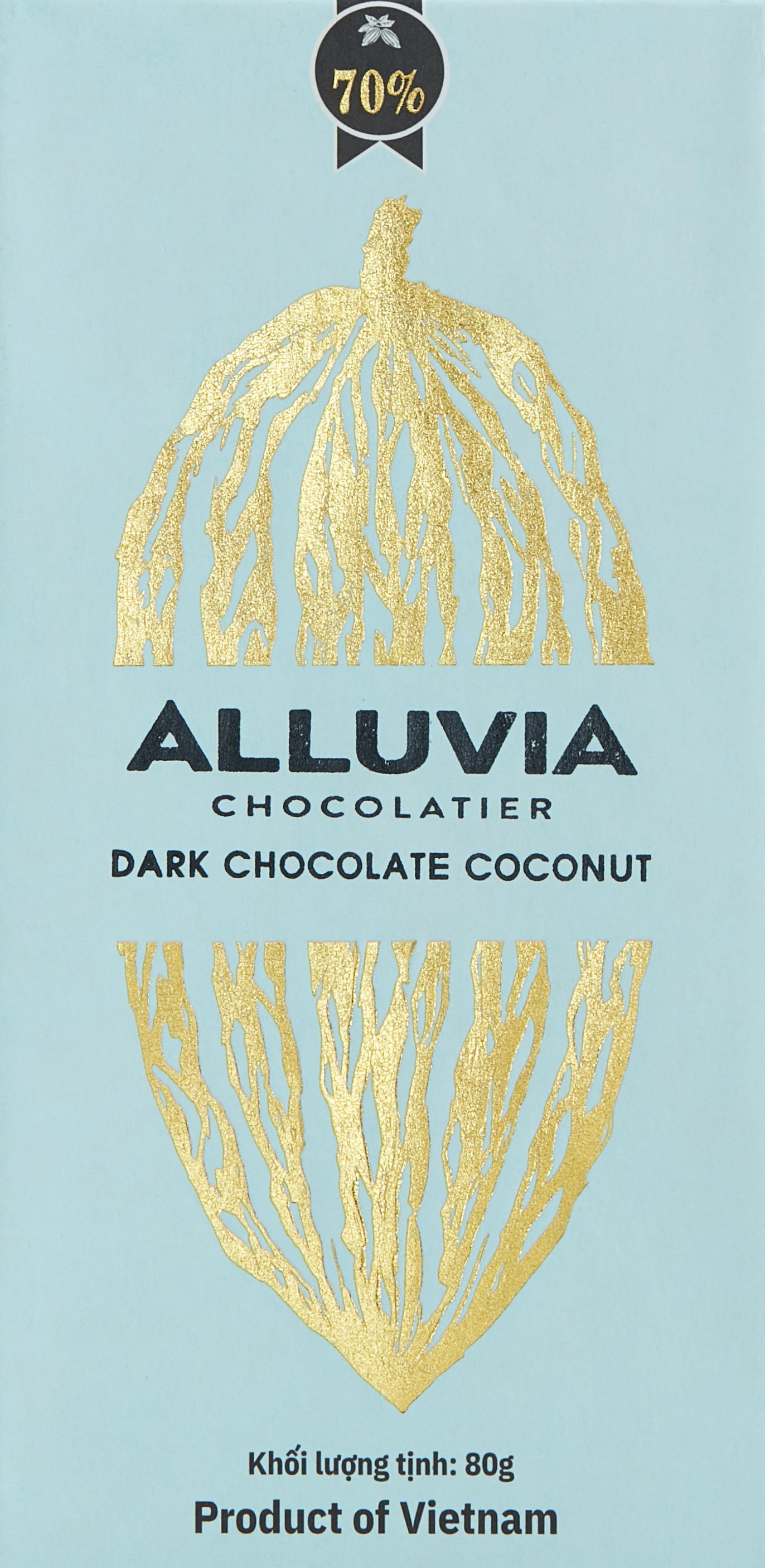 Sô cô la đen Alluvia Dừa 80g