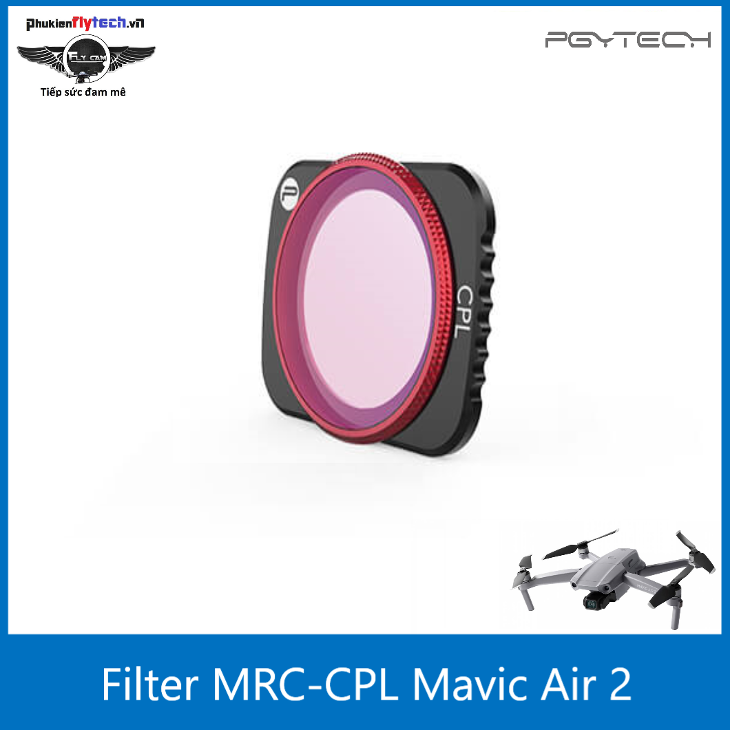 Filter CPL Mavic Air 2 – Hàng chính hãng PGYtech - Chất lượng ảnh chuyên nghiệp - Cải thiện màu ảnh sắc nét - Dễ dàng tháo lắp