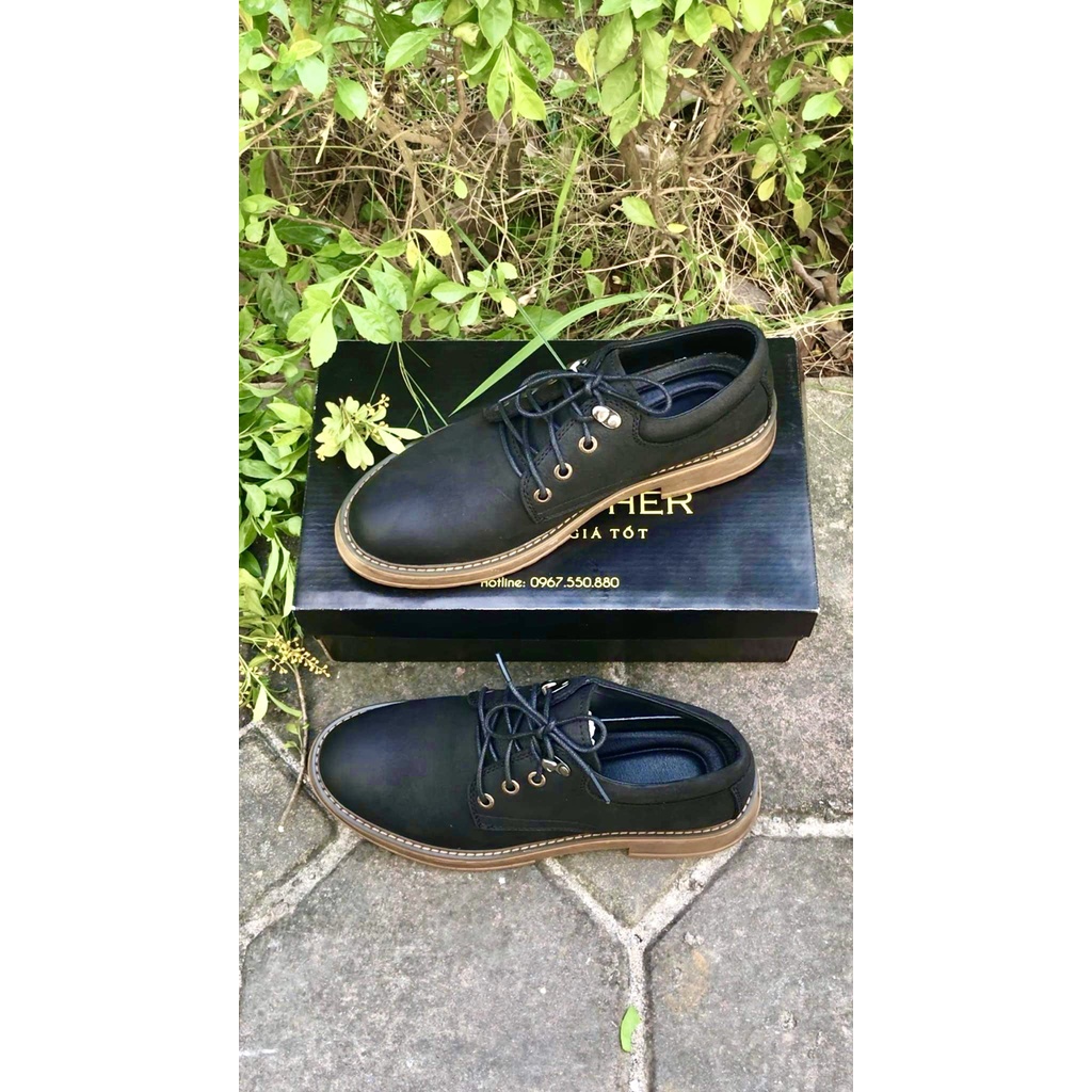 [[Cá Tuyết] Dr. Martens.1460 Full Đen Sáp Da Giày Siêu Mịn Đế