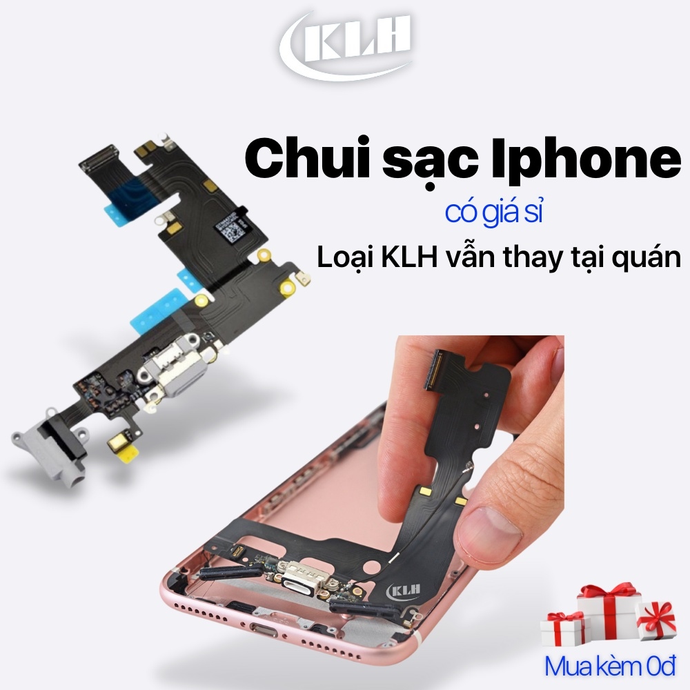 Bo cáp chân sạc lắp ráp máy iphone 5 5s 6 6plus 6s 6s plus 7plus 8 8p chui sạt chuẩn iphon - klh shop/