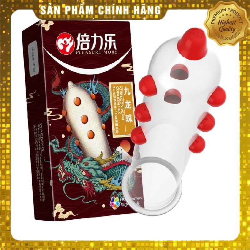 Bao cao su bi to khổng lồ hbm 9 bi - hộp 4 chiếc