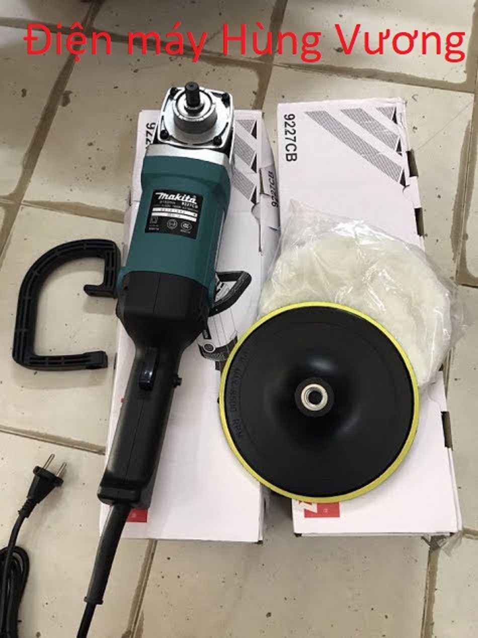 Máy đánh bóng Makita 9227cb madein Thái Lan đĩa 180mm, 6 cấp tốc độ. Đánh bóng các đồ đồng, kim loại, làm sáng các bề ..