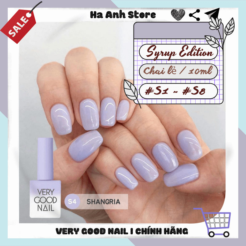 Very good Nail Sơn Thạch cao cấp Chính hãng Hàn quốc, Chọn màu Set Syrup Edition Collection, Chai lẻ 10ml