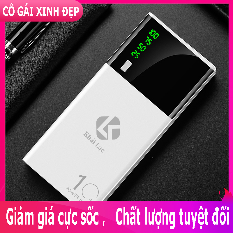 Sạc dự phòng, Pin sạc dự phòng hiển thị phần trăm pin, Dung lượng pin 10000MAH - đèn LED chiếu sáng Khuyến mãi cực sốc (BẢO HÀNH 1 ĐỔI 1)