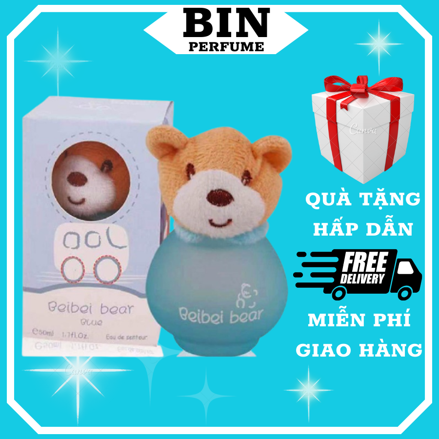 Nước hoa gấu cho bé beibei bear 50ml