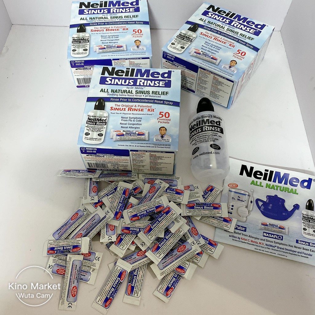 Gói muối rửa mũi neilmed sinus rinse - usa auth