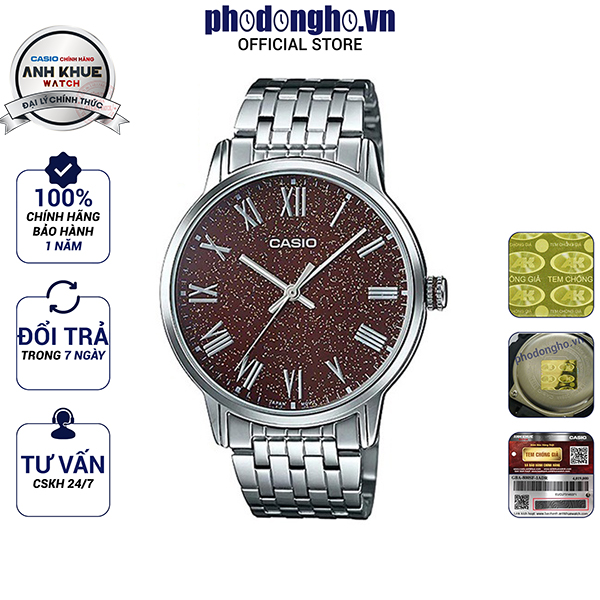 Đồng hồ nam dây kim loại casio anh khuê mtp-tw100d-5avdf