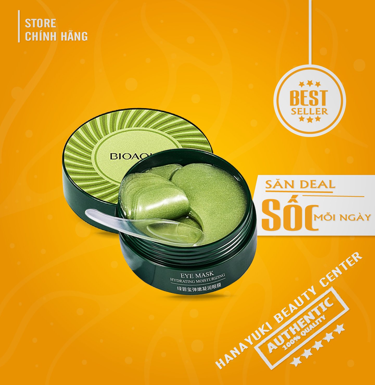 60 miếng mặt nạ mắt xoá thâm xoá nhăn giảm bọng mắt bioaqua - hanayuki vietnam