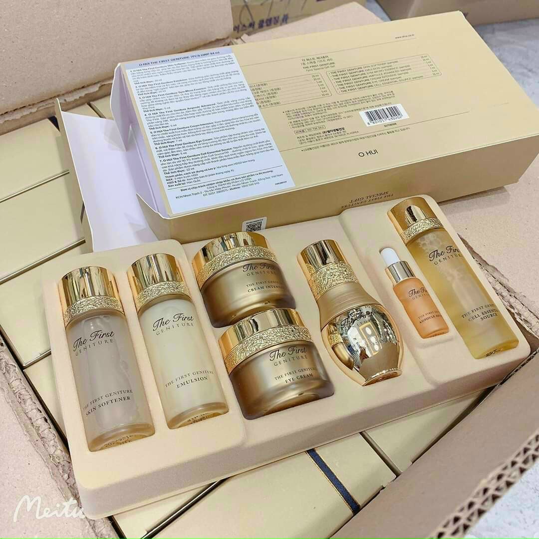 Bộ Dưỡng Ohui The First Geniture Special Gift Set 7 sản phẩm Tái Sinh Da - hàng công ty nhập khẩu