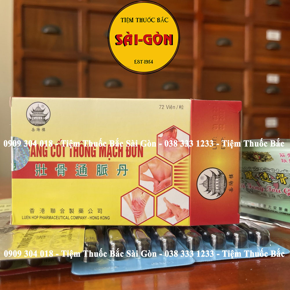 Tráng cốt thông mạch đơn h0ngkong hộp 72 viên