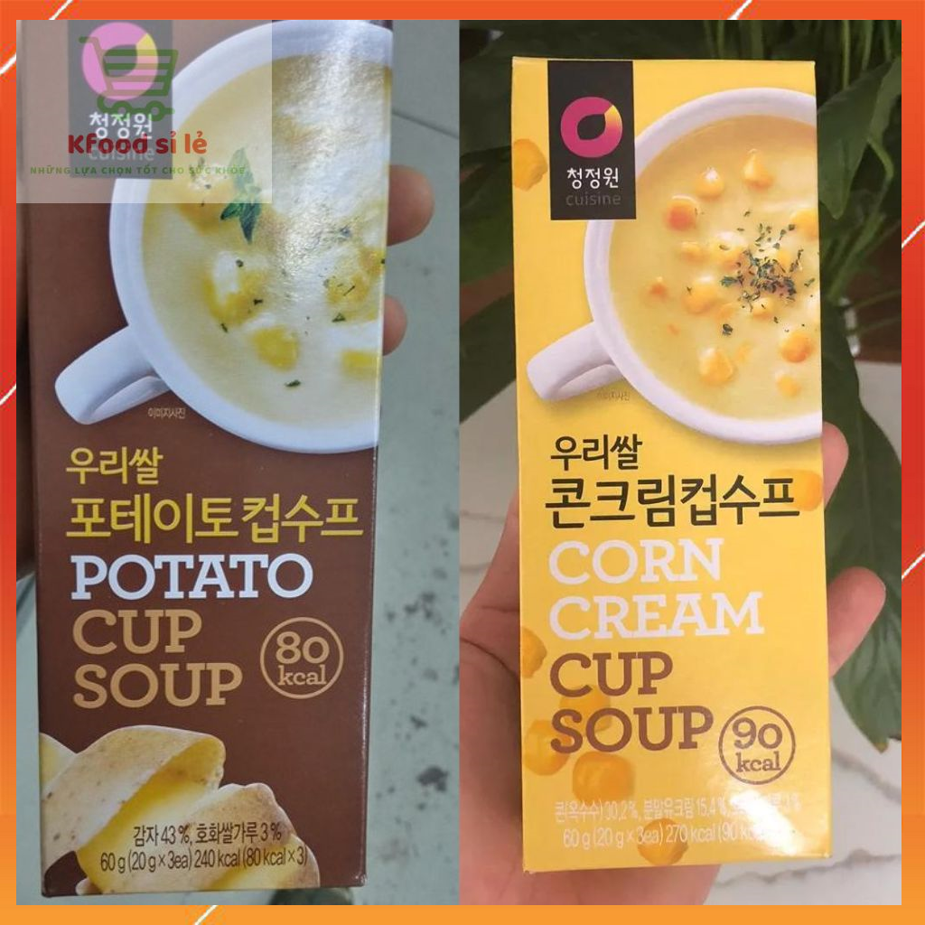 Bột súp kem ngô , súp khoai tây hàn quốc soup daesang hộp 60g