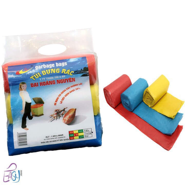 [FREESHIP MAX] Túi đựng rác Đại Hoàng Nguyên đựng các loại rác 1kg loại trung 55x65cm sieuchodaiphat