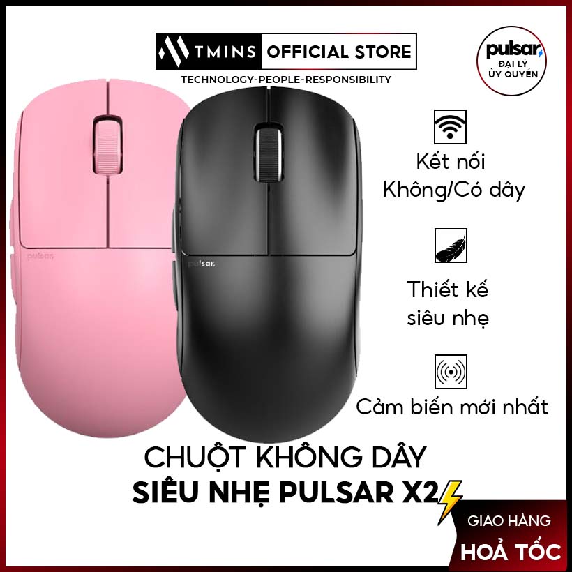 Chuột không dây siêu nhẹ Pulsar X2
