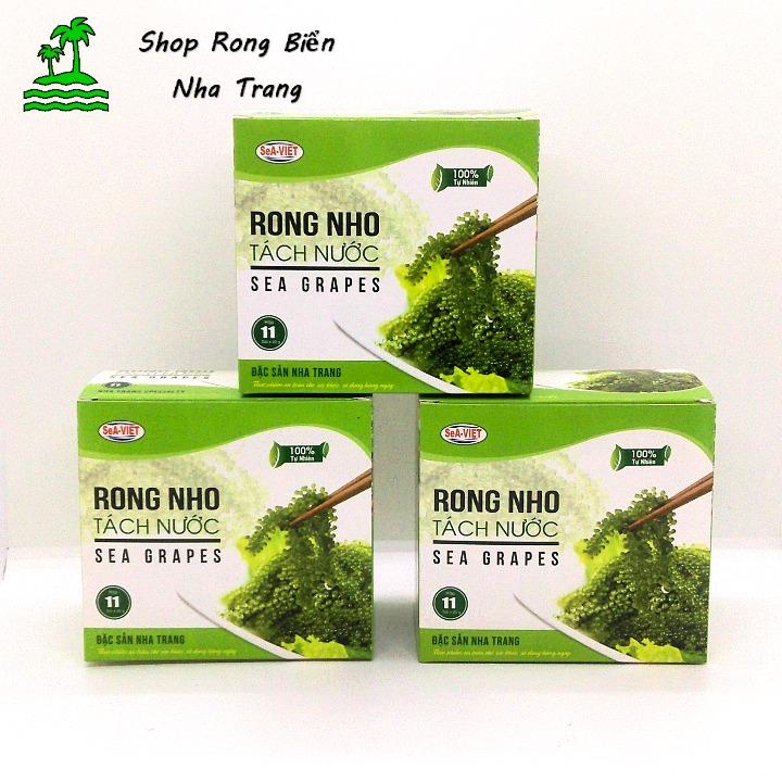 [HCM]Combo 3 hộp rong nho tách nước Sea Việt hộp 220g - 1 hộp gồm 11 gói
