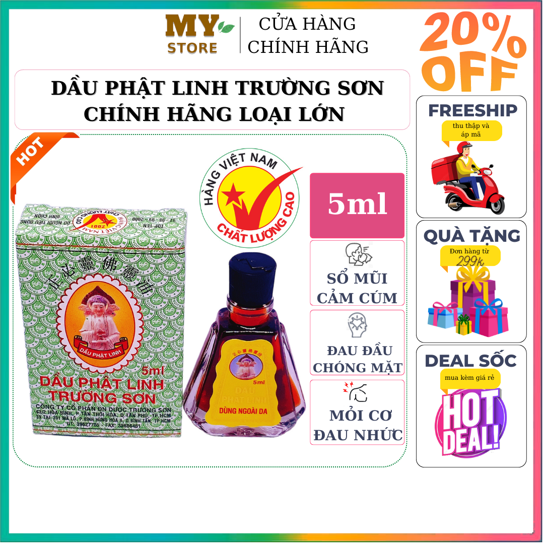 Dầu gió phật linh trường sơn loại lớn 5ml