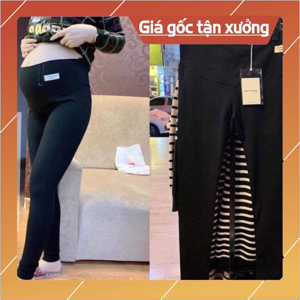 Quần legging bầu loại 1☘chất umi hàn ko bai Ko xù☘️quần bầu free size