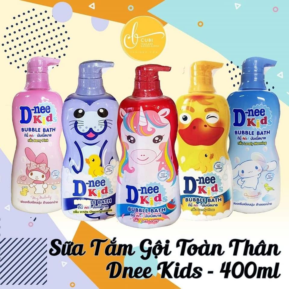 [HCM]SỮA TẮM GỘI TOÀN THÂN D NEE KIDS 400ML THÁI LAN