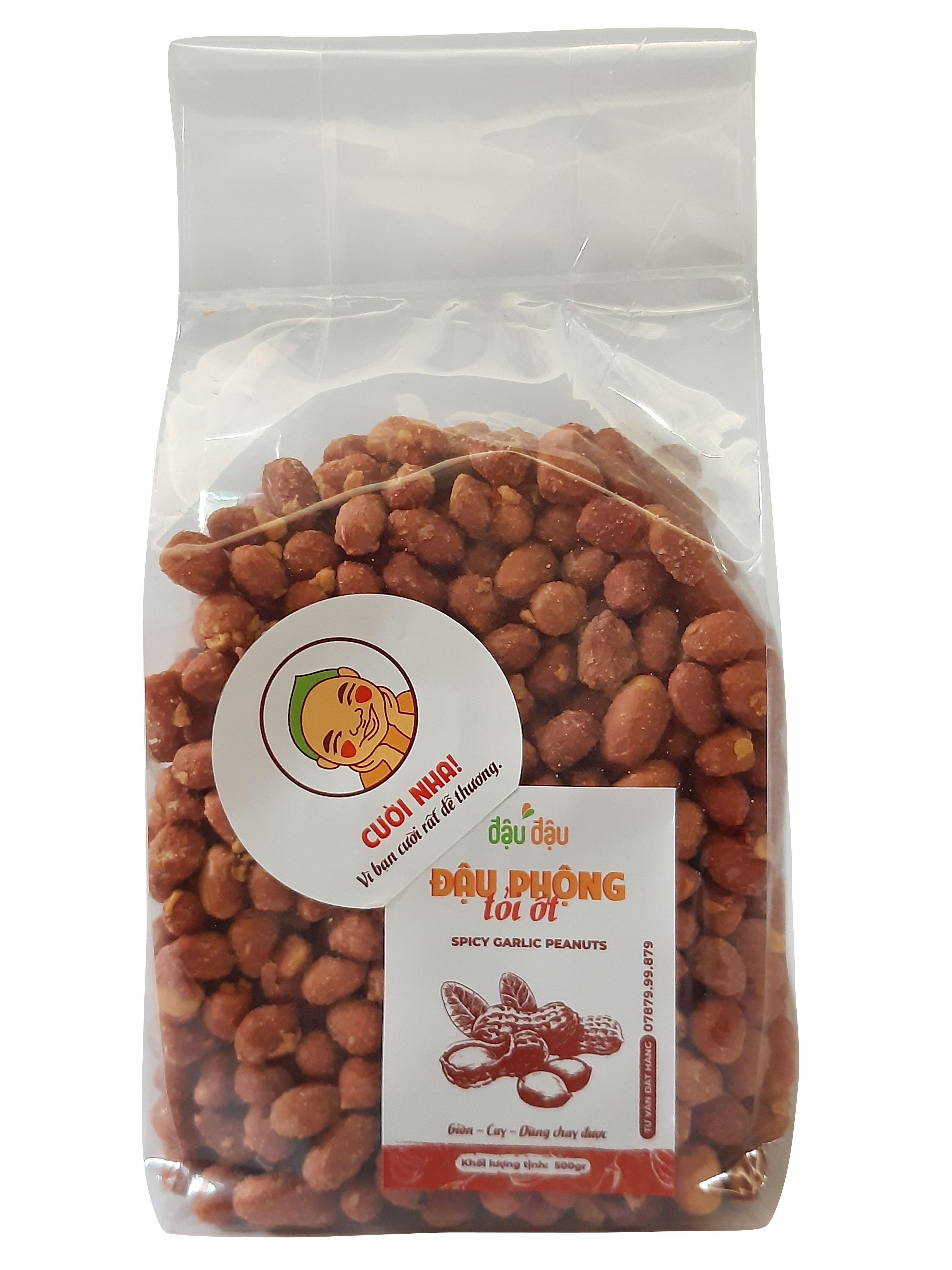 Túi 500gr đậu phộng rang tỏi ớt đậu đậu