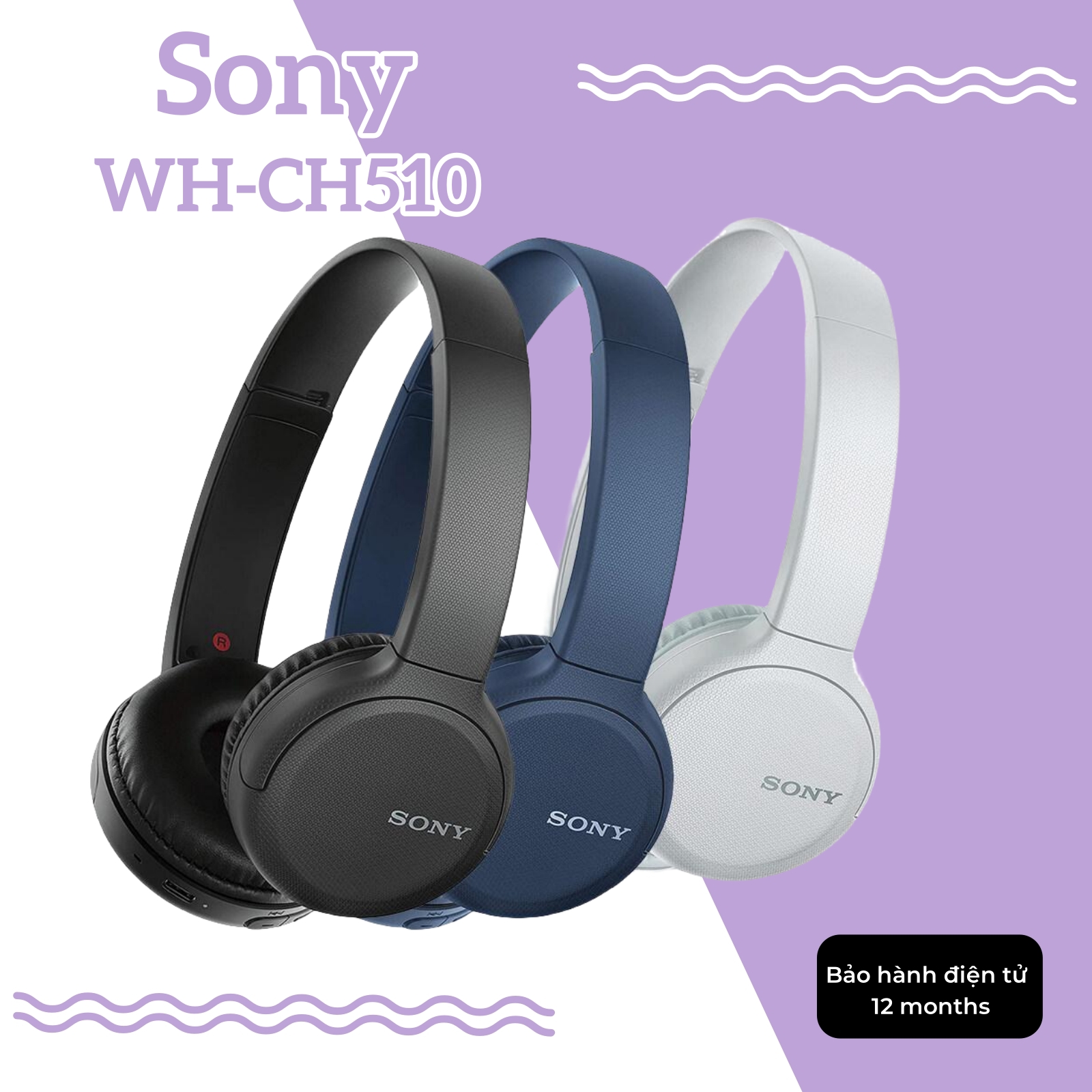 Bảo hành tháng 12 -Tai nghe Bluetooth Sony WH