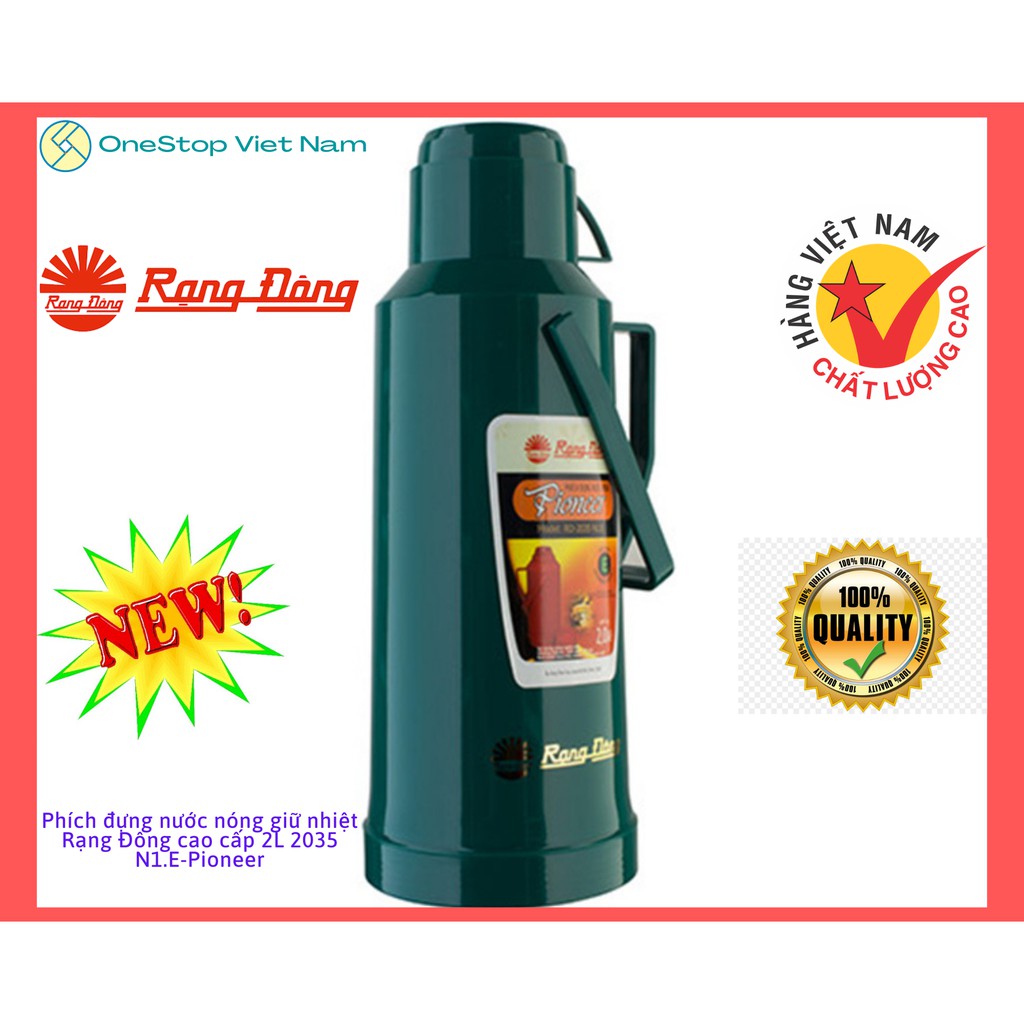 Phích đựng nước nóng giữ nhiệt Rạng Đông cao cấp 2L 2035 N1.E-Pioneer