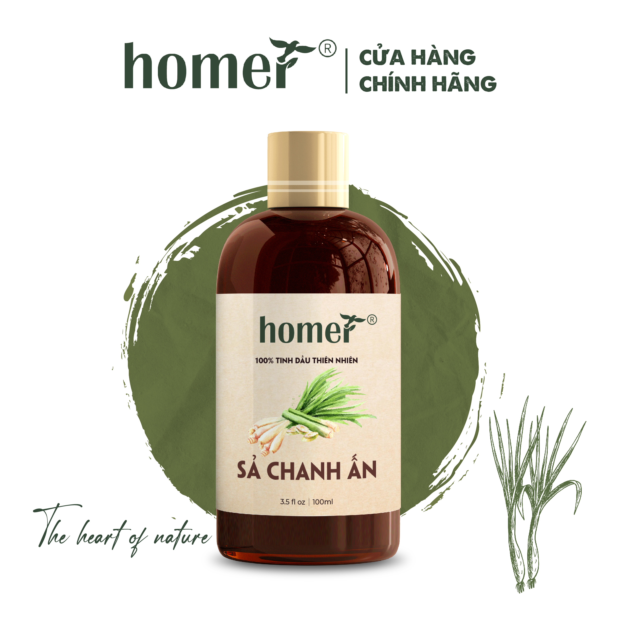Tinh dầu Sả Chanh Ấn Homer giá dùng thử - Dung tích 20ml / 100ml/ 500ml/ 1000ml - Đạt chuẩn kiểm định cao cấp - An toàn cho sức khỏe - Đa công dụng