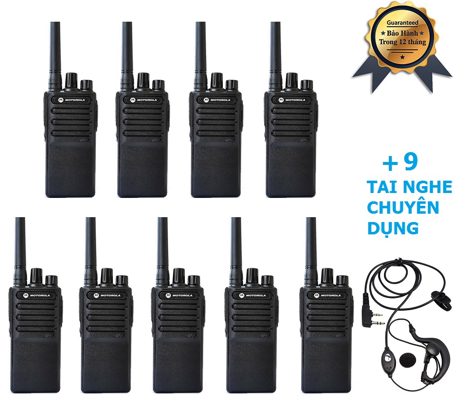 Bộ 9 bộ đàm motorola cp6688 + 9 tai nghe chuyên dụng