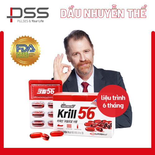[HCM]Combo 6 hộp Dầu nhuyễn thể KRILL 56 Hàn Quốc [mua 6 tặng 5]