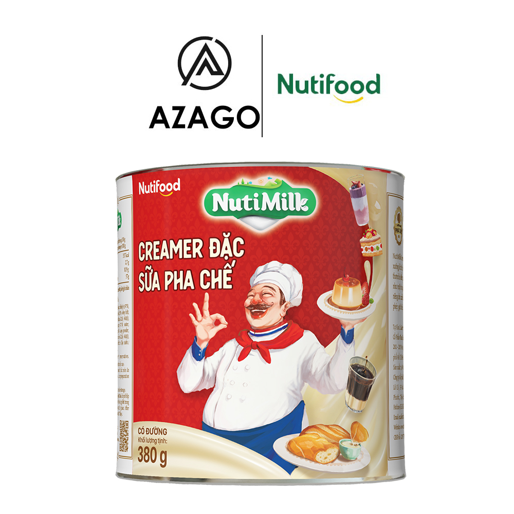 Creamer đặc sữa pha chế có đường nuti lon 380g sdd02- thương hiệu nutifood - azago