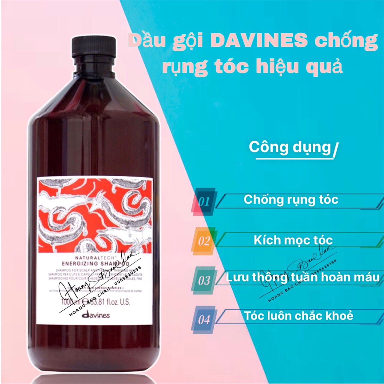 Davines Naturaltech Energizing Shampoo 1000ML Genuine