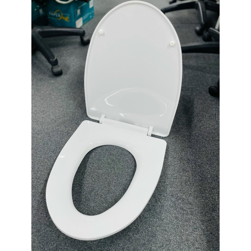 Nắp nhựa bàn cầu Inax CF-600VS, Nắp êm siêu mỏng thay thế bồn cầu Inax C-504VAN, AC-504VAN, AC-939VAN, AC-959VAN, AC-900