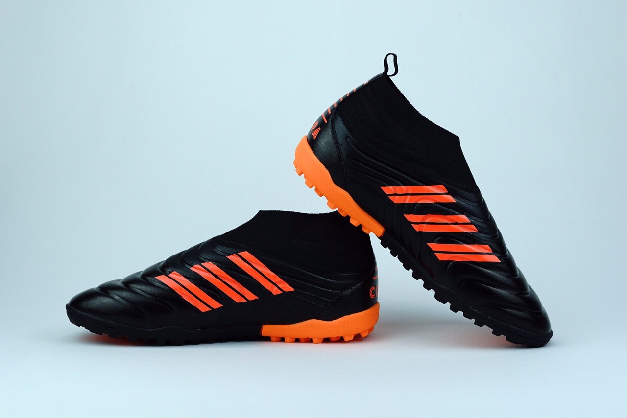 Giày Bóng Đá Copa 19+ Không Dây TF - Da Mềm - Tặng kèm tất chống trơn