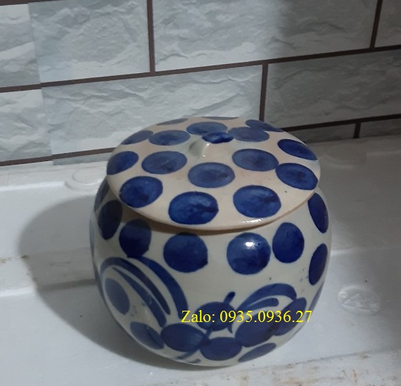 Lọ hủ sứ chấm bi c12*r11 cm